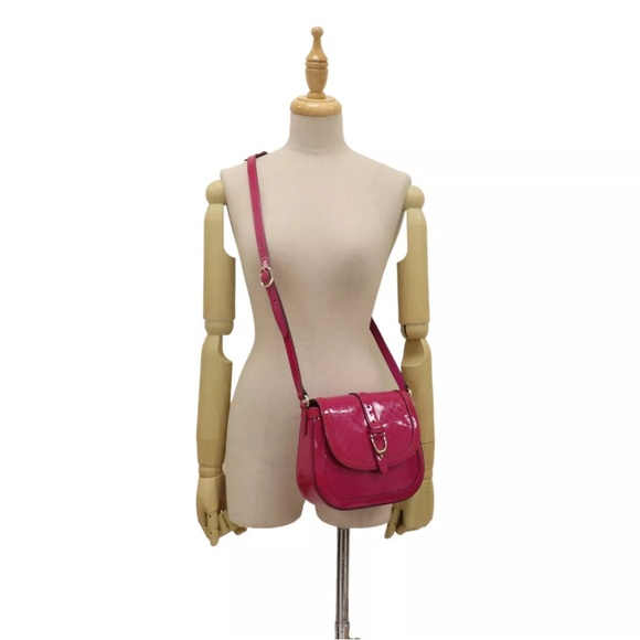 RARE Pink GUCCI Microguccissima Patent Leather Nice Messenger Shoulder Bag - Picture 8 of 10